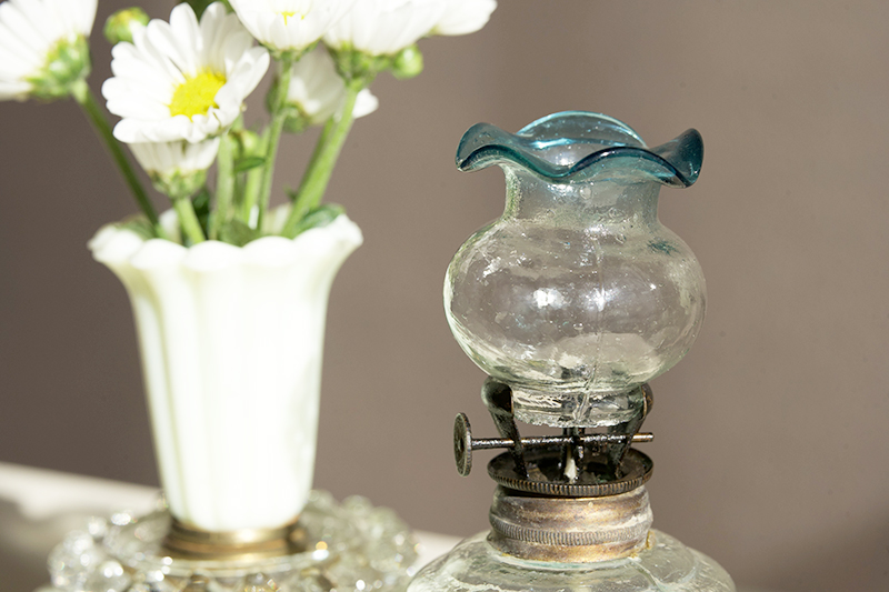 クリアブルーの金魚鉢ホヤ