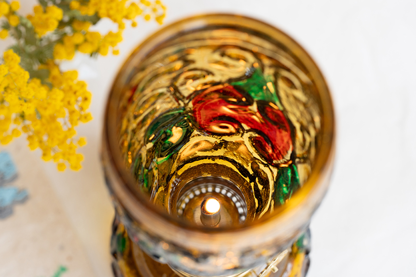 オリエンタル灯油ランプ　上から